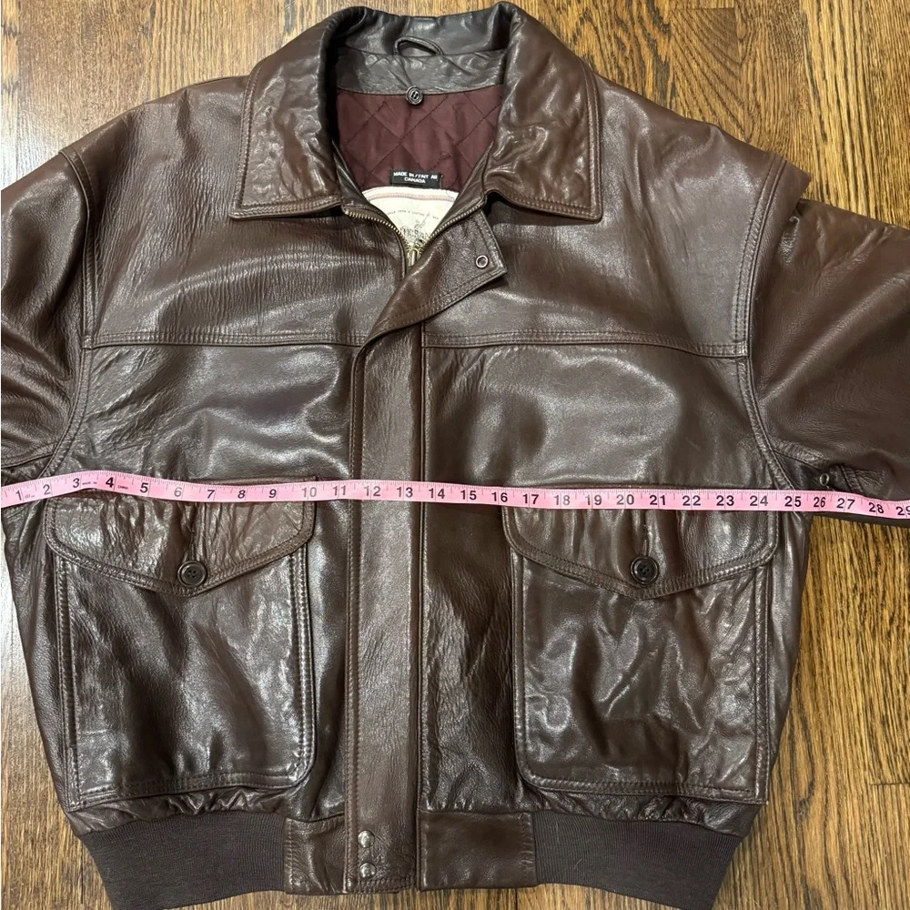 Vintage Atlantic Rancher Leather Lined Jacket Coat See Measurements Flaws - Picture 3 of 13